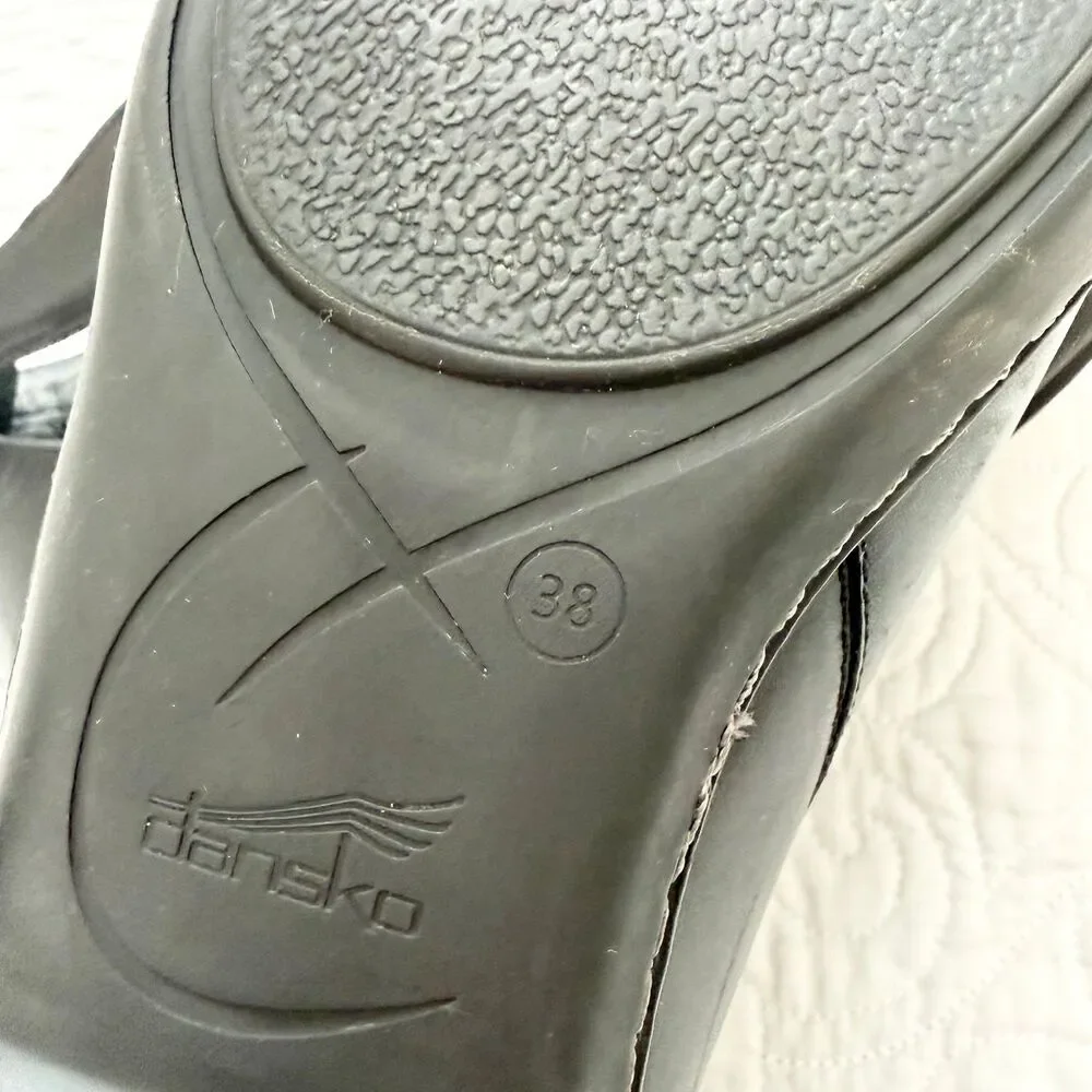 Dansko Black Leather Cutout Ankle Booties - Picture 8 of 9